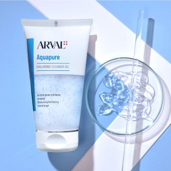 Arval Aquapure Hyaluronic cleanser gel gel exfoliant delicat perfecta pentru curatare - imagine 3